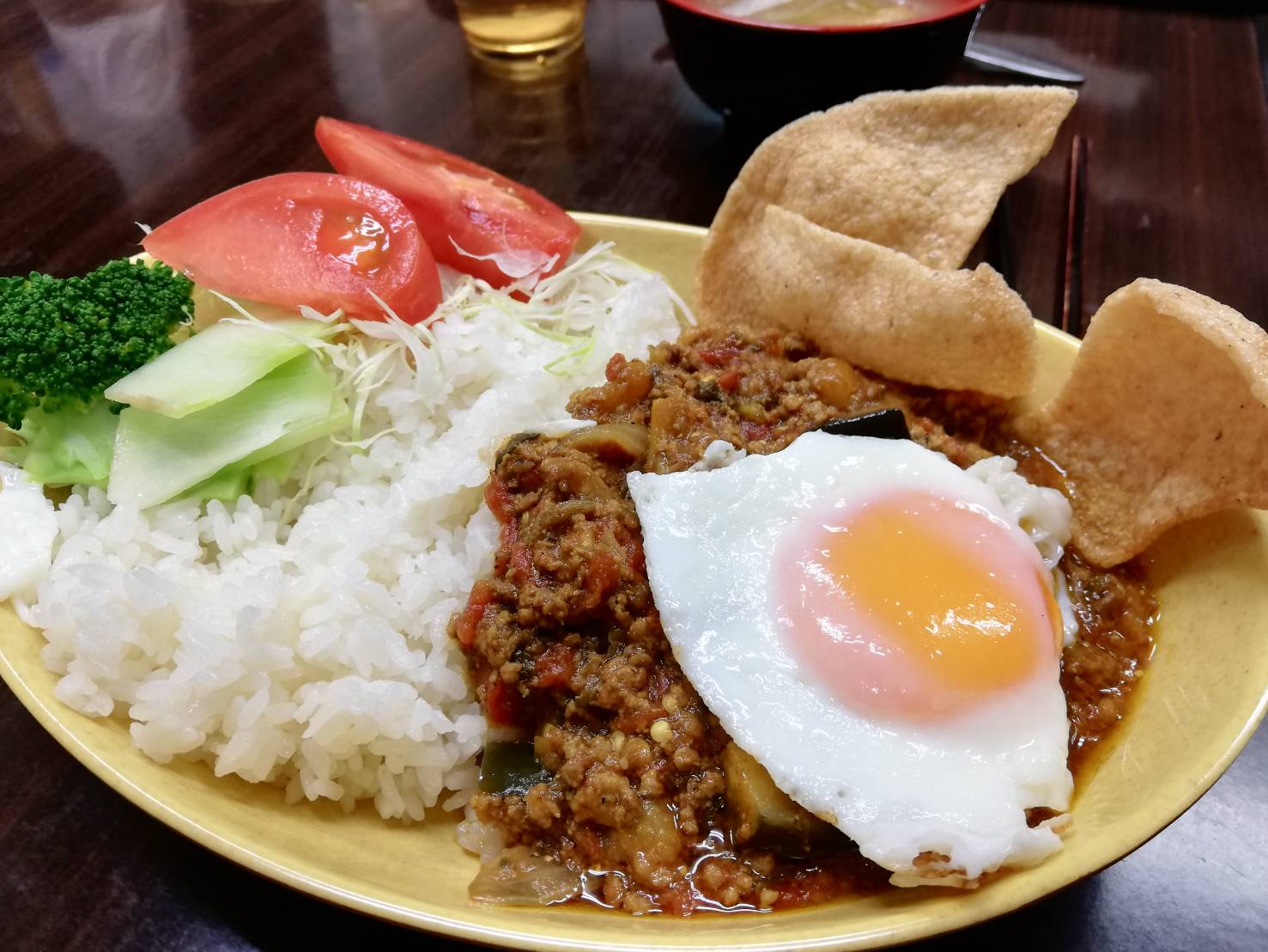 今日のご飯は夏野菜キーマカレー！